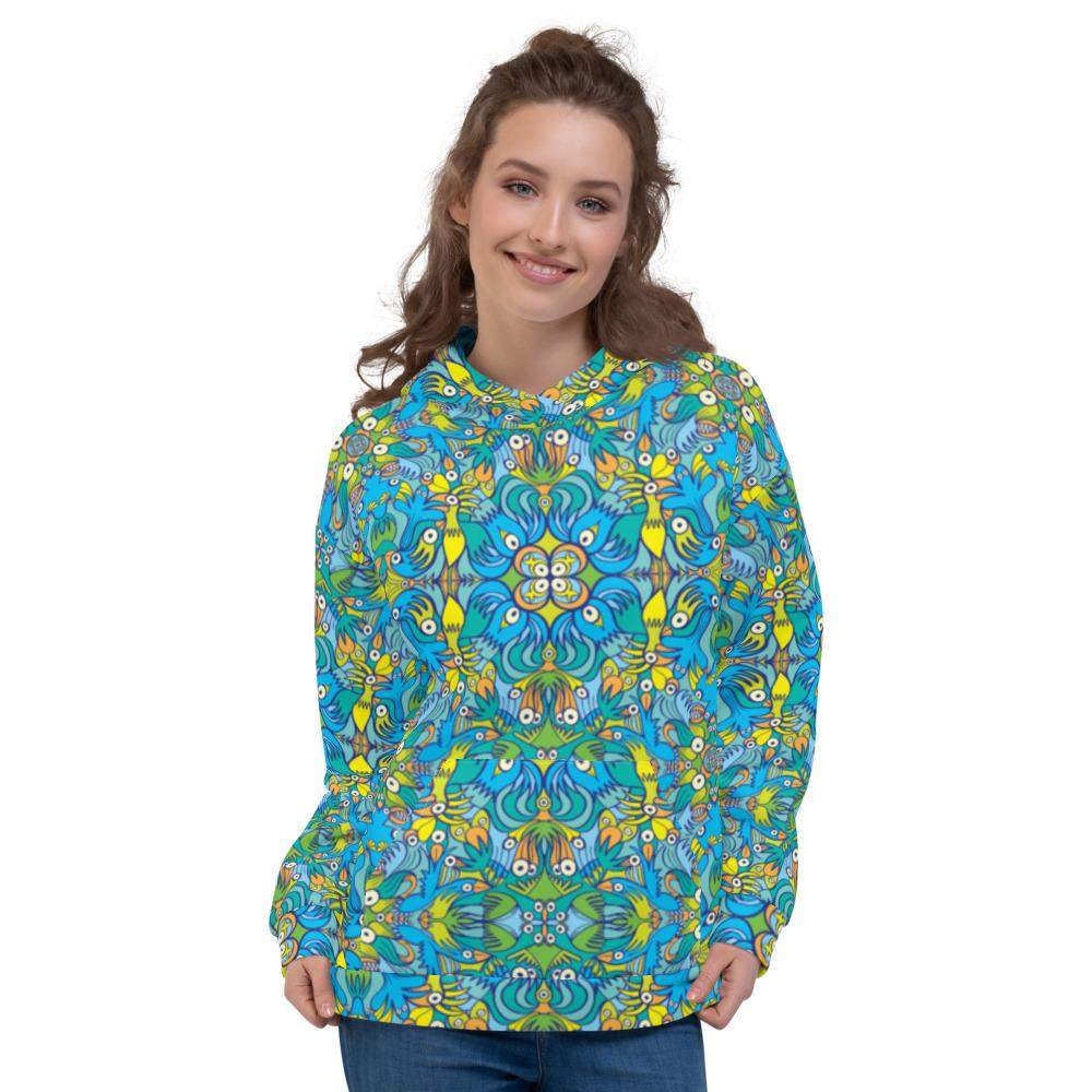 Exotic birds tropical pattern Unisex Hoodie-Women's hoodies