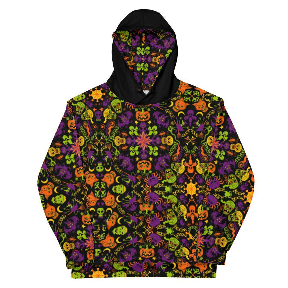 All Halloween stars in a creepy pattern design Unisex Hoodie-Unisex hoodies