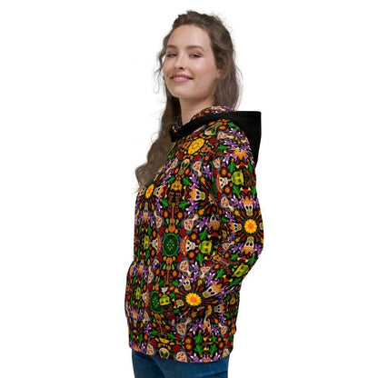 Mexican skulls celebrating the Day of the dead Unisex Hoodie-Unisex hoodies