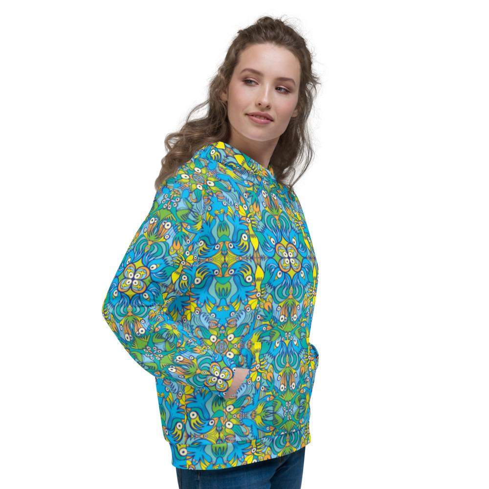 Exotic birds tropical pattern Unisex Hoodie-Women's hoodies
