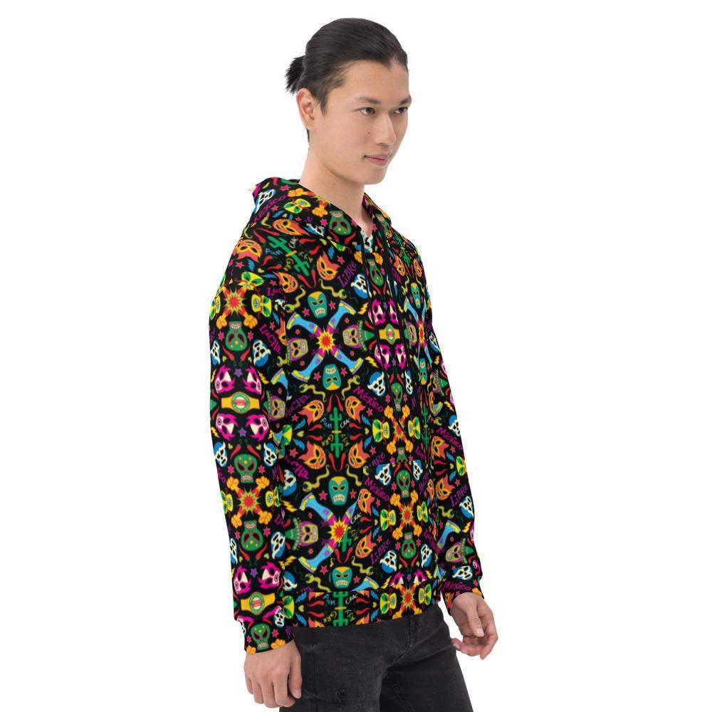 Mexican wrestling colorful party Unisex Hoodie-Unisex hoodies