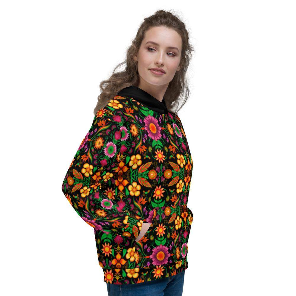 Wild flowers in a luxuriant jungle Unisex Hoodie-Women's hoodies
