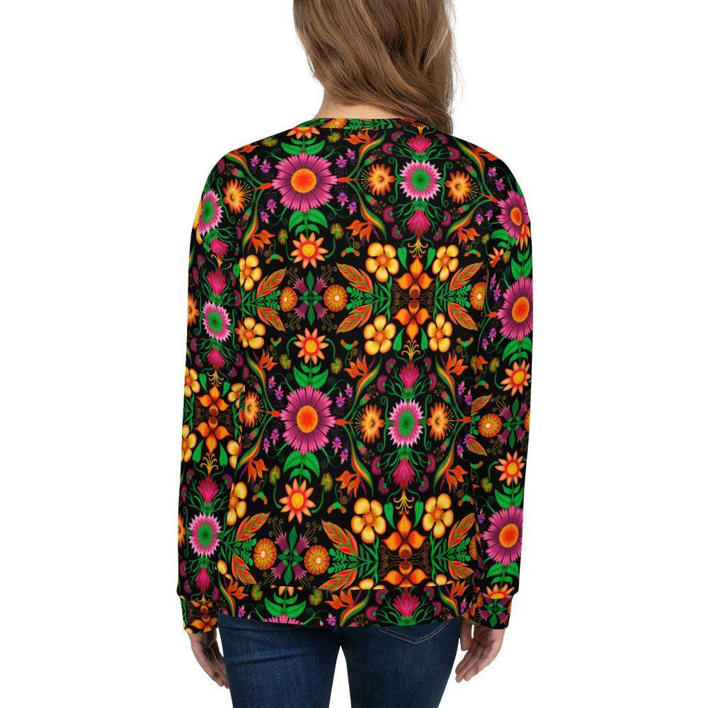 Wild flowers in a luxuriant jungle Unisex Sweatshirt-Women's sweatshirts