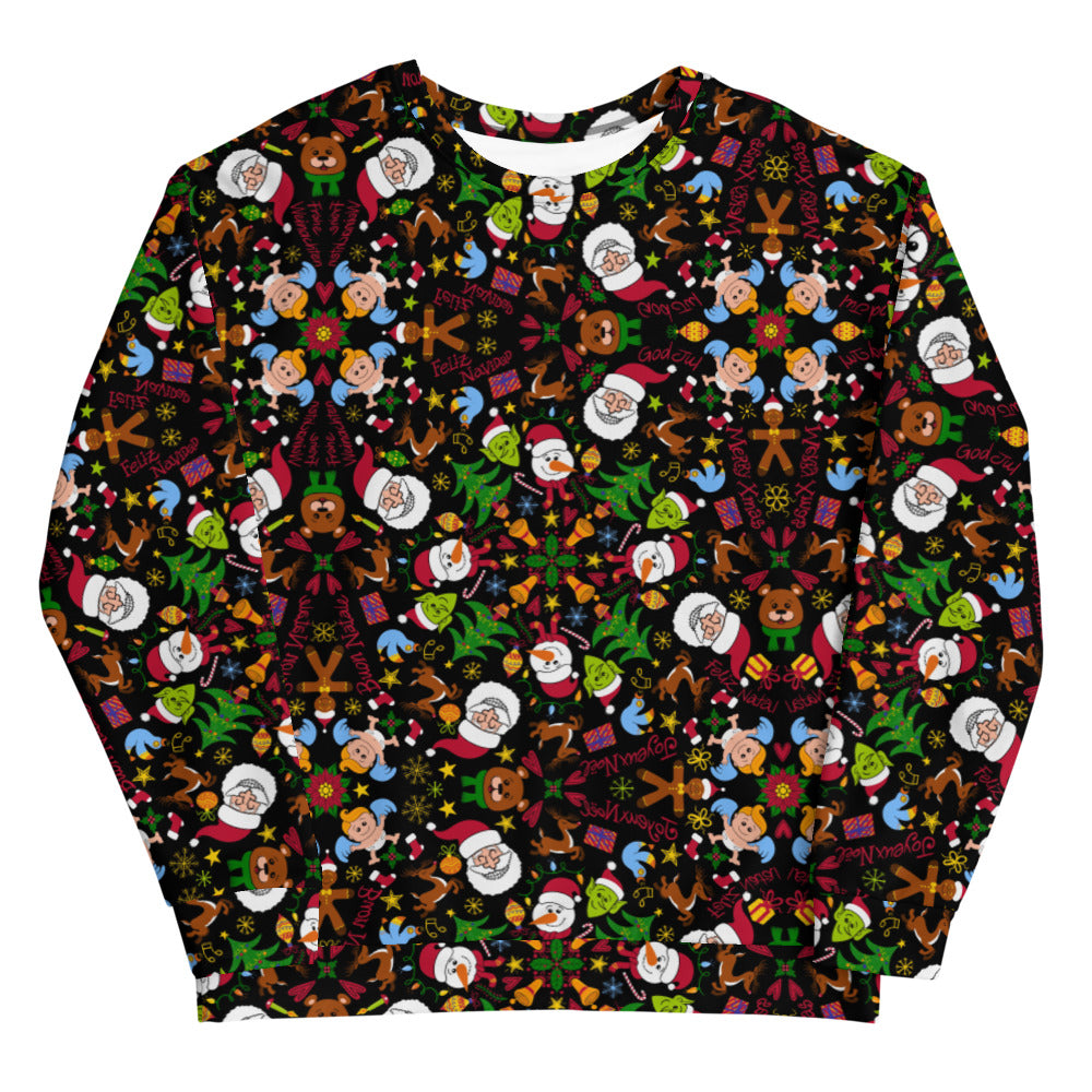 The joy of Christmas pattern design Unisex Sweatshirt. Front view