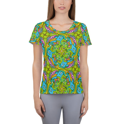 Keep calm and doodle is more than just doodling All-Over Print Women's Athletic T-shirt. Front view
