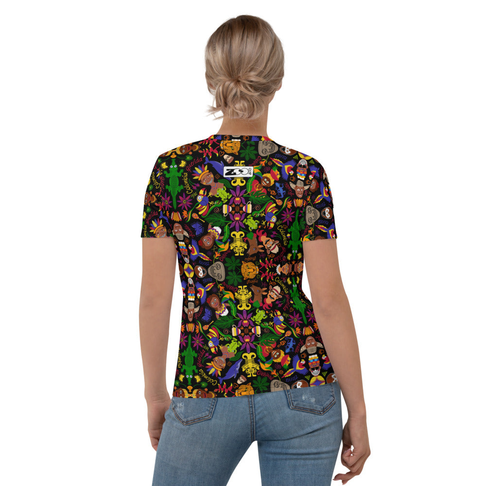 Colombia, the charm of a magical country Women's T-shirt. Back view