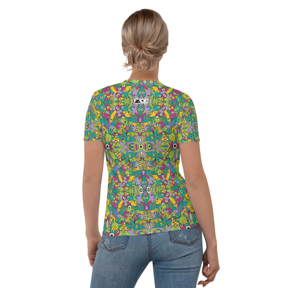 It’s life but not as we know it pattern design Women's T-shirt. Back view