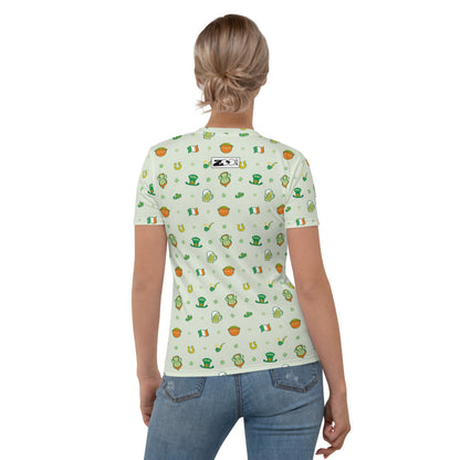 Celebrate Saint Patrick's Day in style pattern design Women's T-shirt. Back view
