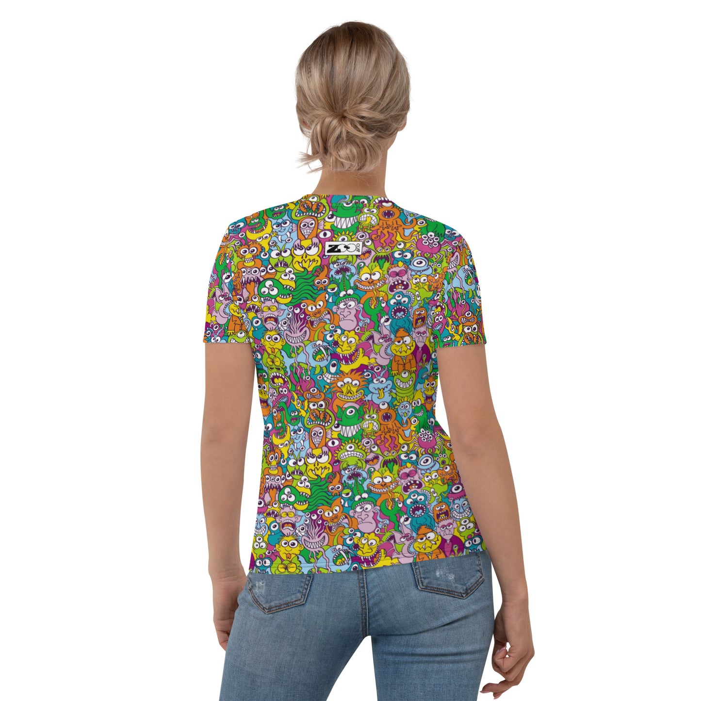 Terrific Halloween creatures ready for a horror movie All-over print Women's T-shirt. Back view