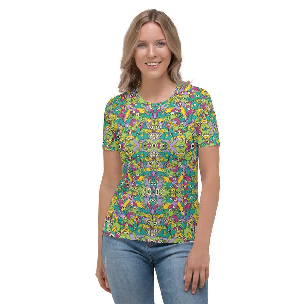 It’s life but not as we know it pattern design Women's T-shirt. Front view