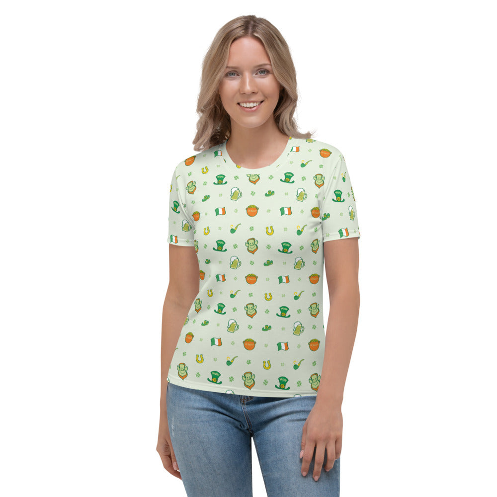 Celebrate Saint Patrick's Day in style pattern design Women's T-shirt. Front view