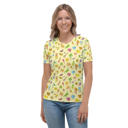 Enjoy happy summer pattern design All over print Women's T-shirt. Front view