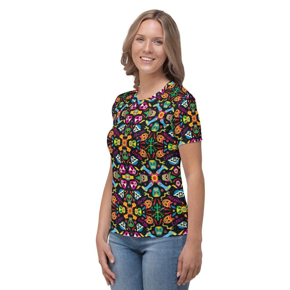 Mexican wrestling colorful party Women's T-shirt-All-over print T-Shirts