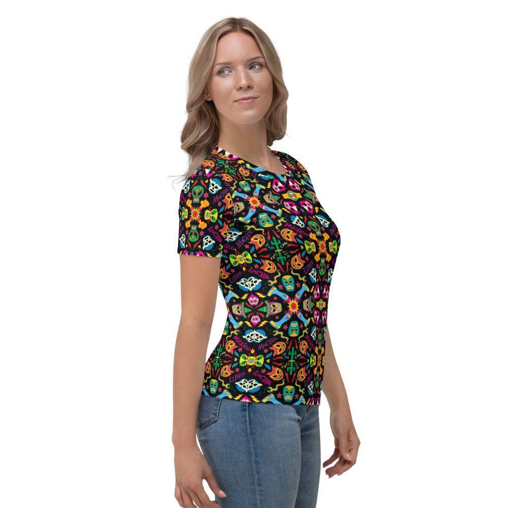 Mexican wrestling colorful party Women's T-shirt-All-over print T-Shirts