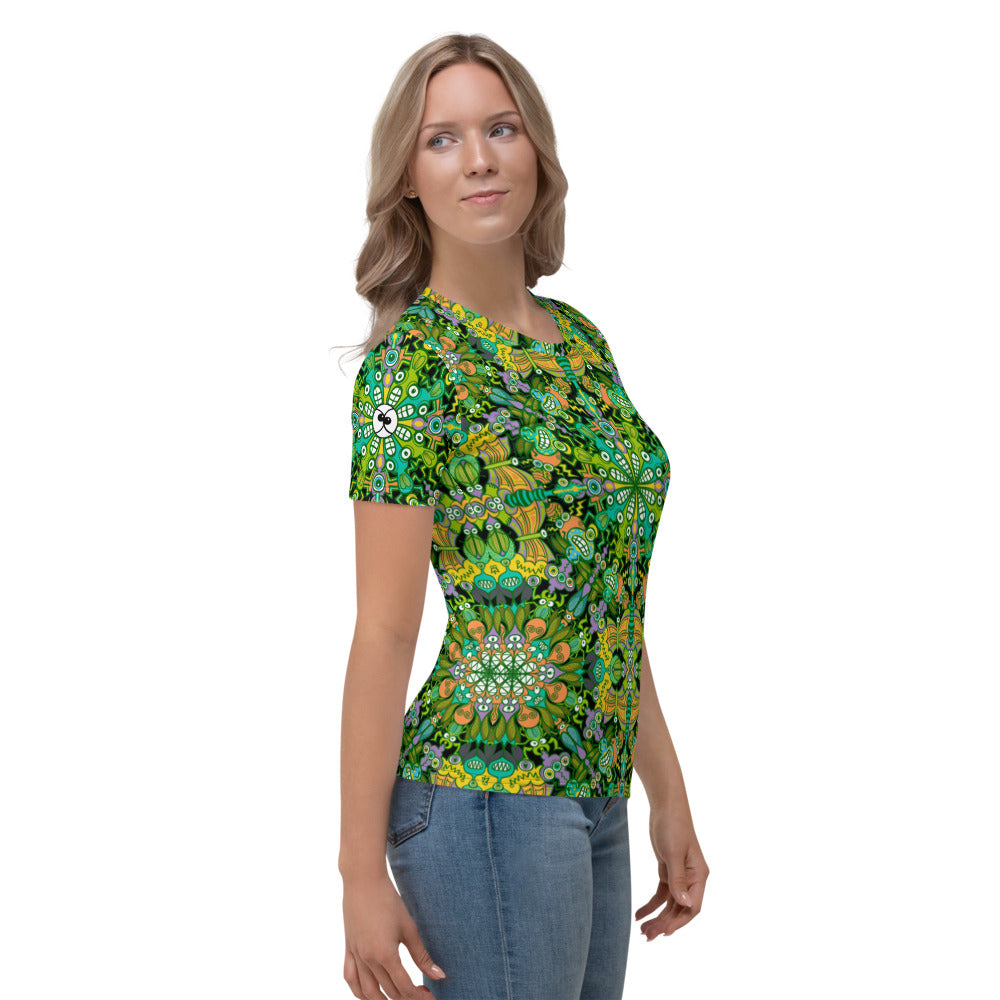 Only for true insects lovers pattern design Women's T-shirt. Side view
