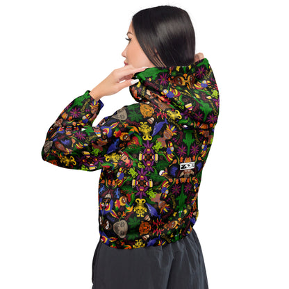 Colombia, the charm of a magical country Women’s cropped windbreaker. Back view