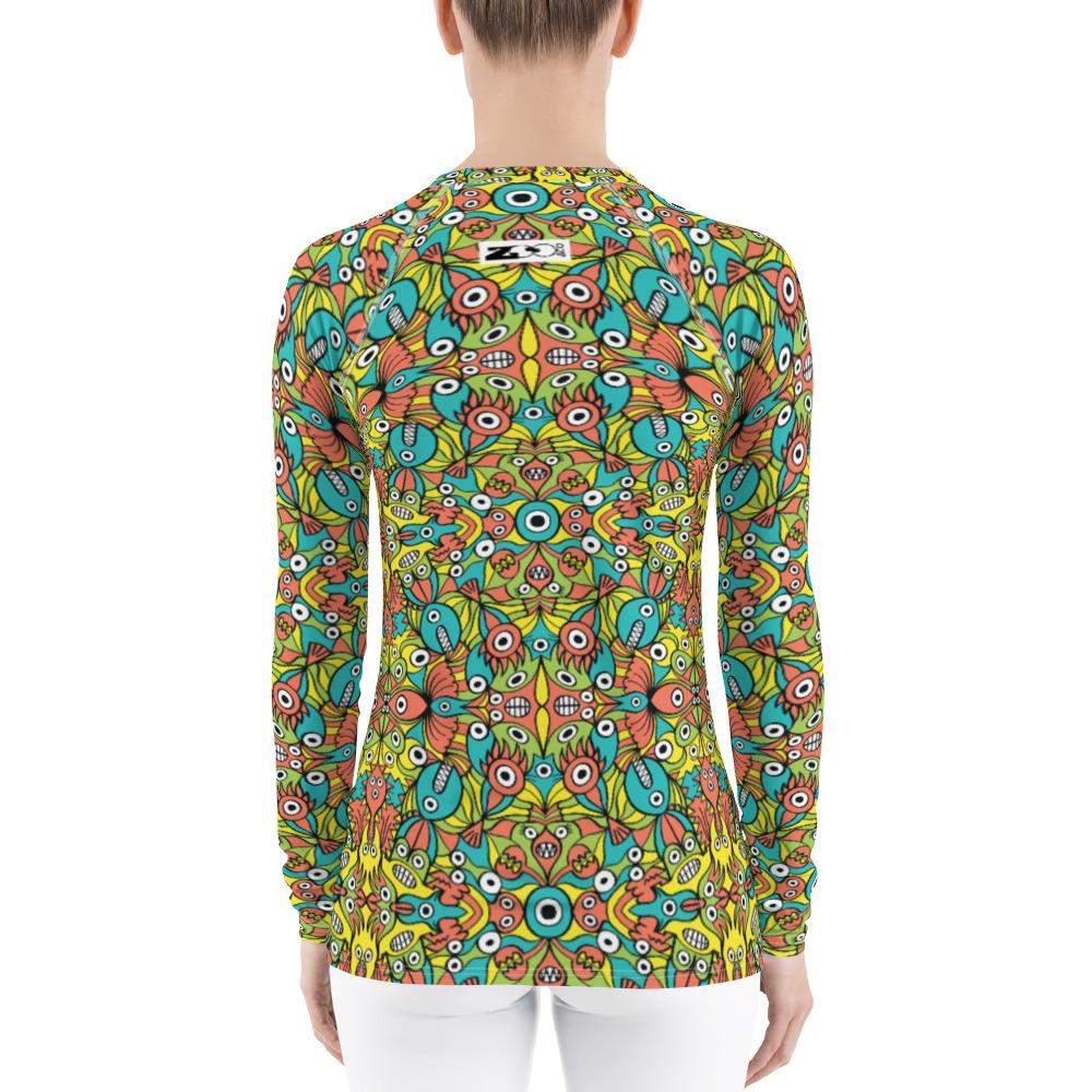Alien monsters pattern design Women's Rash Guard – Zoo&co