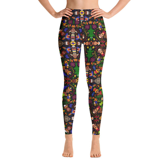 Colombia, the charm of a magical country Yoga Leggings. Front view