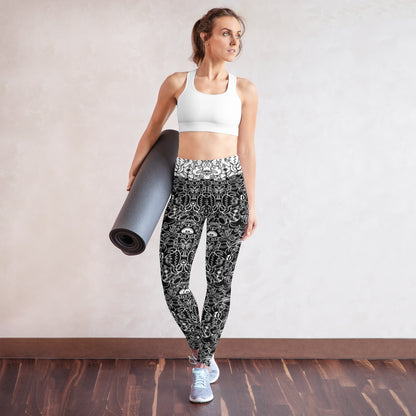 The powerful dark side of the Doodle world Yoga Leggings. Lifestyle