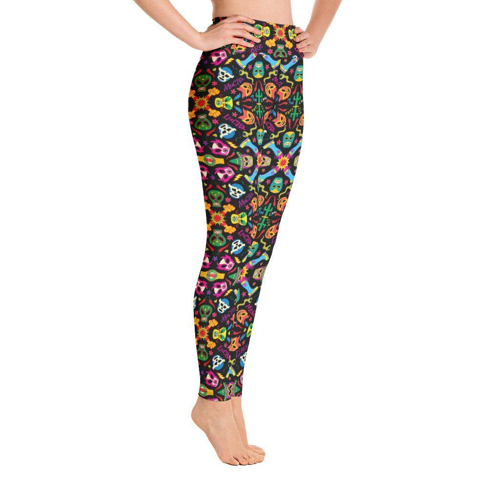 Mexican wrestling colorful party Yoga Leggings – Zoo&co