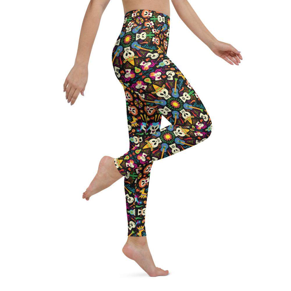 Day of the dead Mexican holiday Yoga Leggings-Yoga leggings