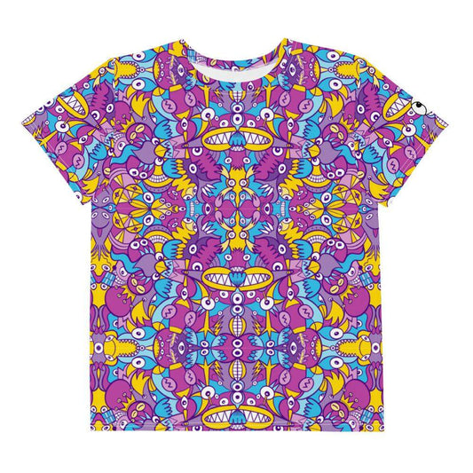 Doodle art compulsion is out of control Youth crew neck t-shirt-Youth crew neck t-shirt