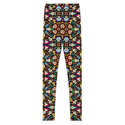Day of the dead Mexican holiday Youth Leggings-Youth Leggings