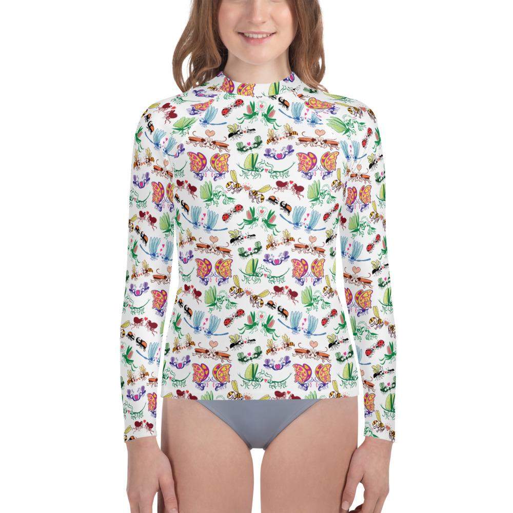 Cool insects madly in love Youth Rash Guard-Youth Rash Guard