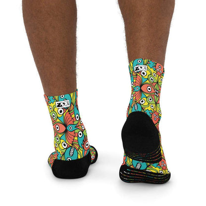Alien monsters pattern design Ankle socks-Ankle socks