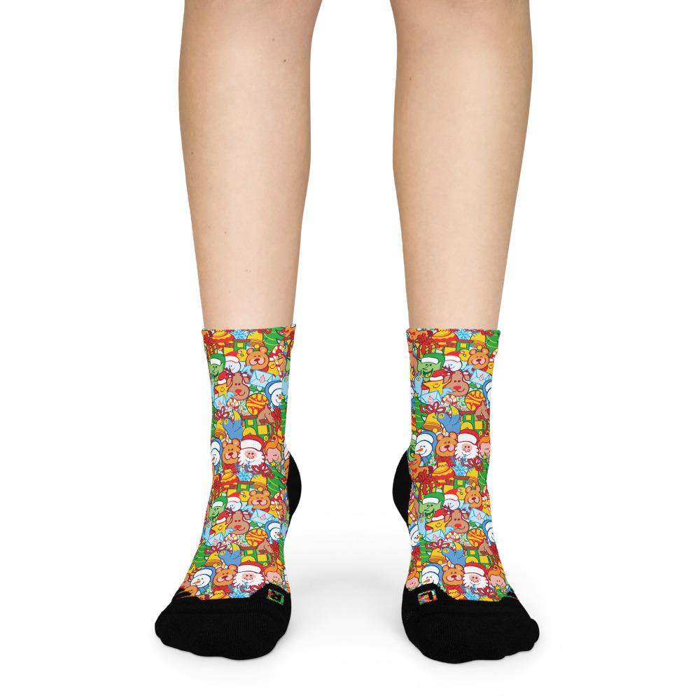 All Christmas stars in a pattern design Ankle socks-Ankle socks