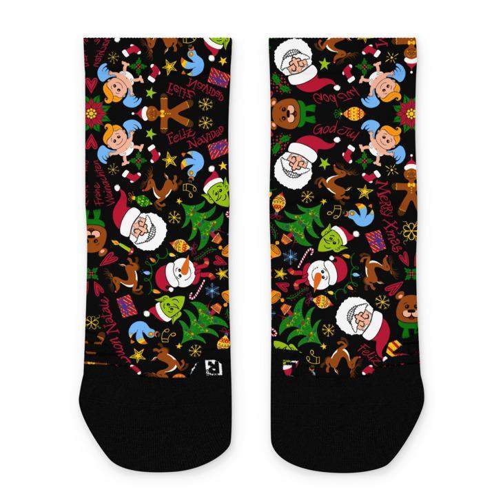 The joy of Christmas pattern design Ankle socks-Ankle socks