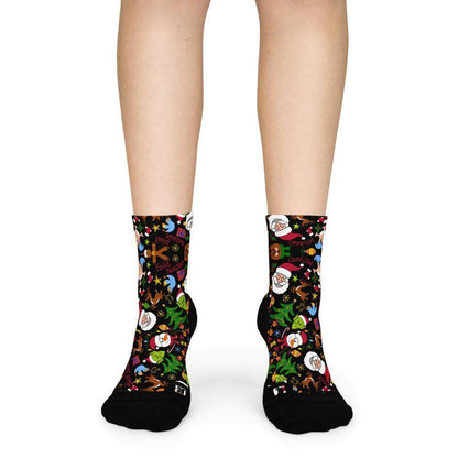 The joy of Christmas pattern design Ankle socks-Ankle socks