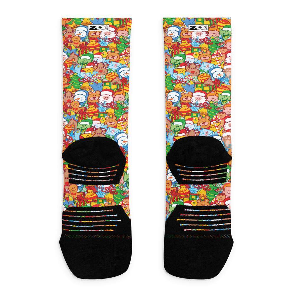 All Christmas stars in a pattern design Basketball socks-Basketball socks
