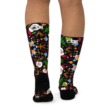 The joy of Christmas pattern design Basketball socks-Basketball socks