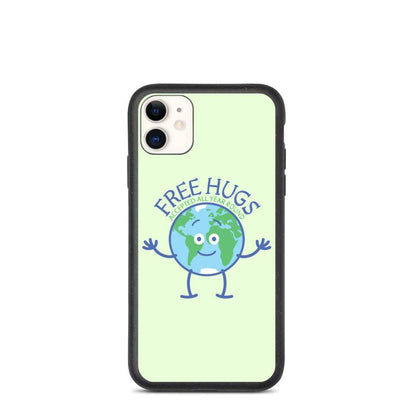 Planet Earth accepts free hugs all year round Biodegradable phone case-Biodegradable iPhone cases