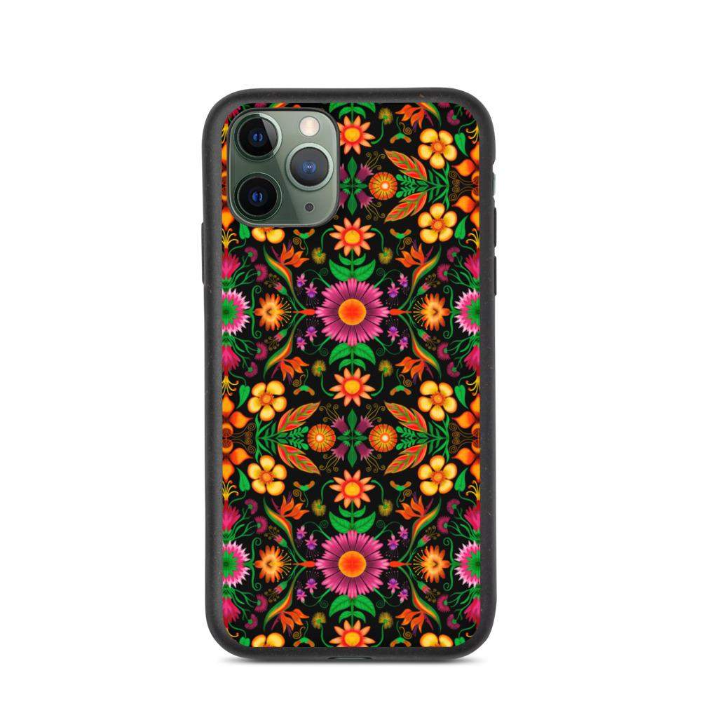 Wild flowers in a luxuriant jungle Biodegradable phone case-Biodegradable iPhone cases
