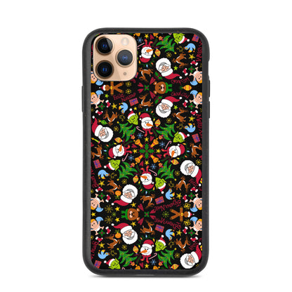 The joy of Christmas pattern design Biodegradable phone case. iPhone 11 Pro max