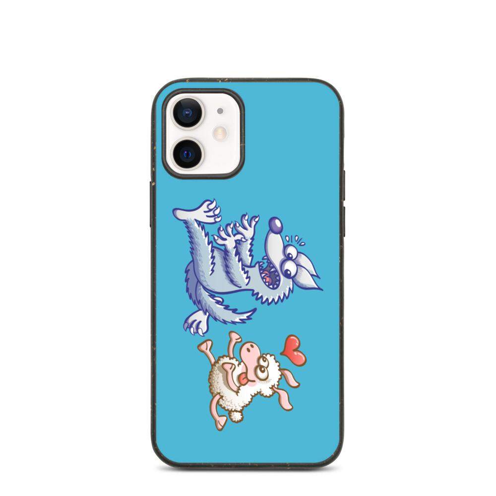 Sheep in love running after a wolf Biodegradable phone case-Biodegradable iPhone cases