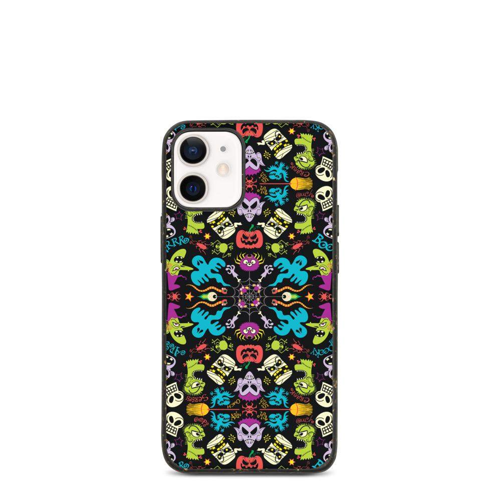 Spooky Halloween characters in a pattern design Biodegradable phone case-Biodegradable iPhone cases