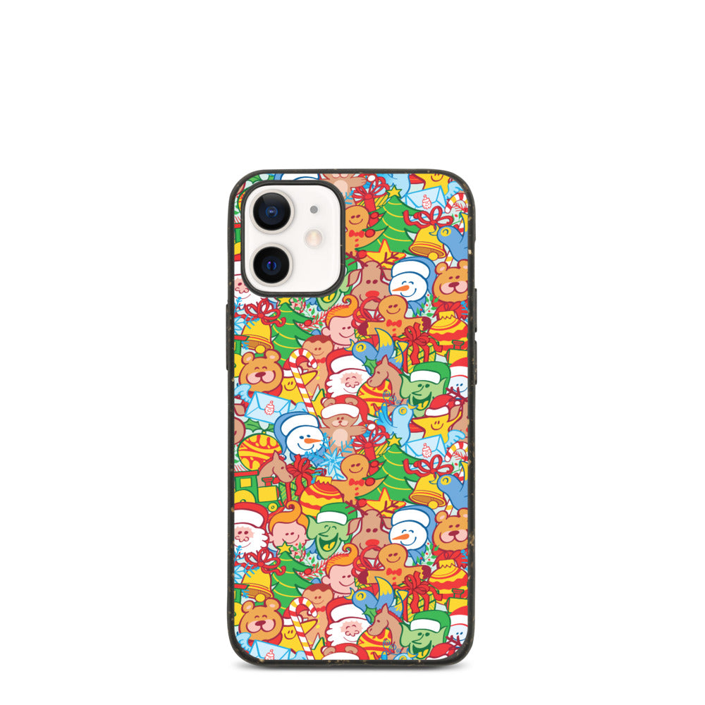 All Christmas stars pattern design Biodegradable phone case. iPhone 12 mini case