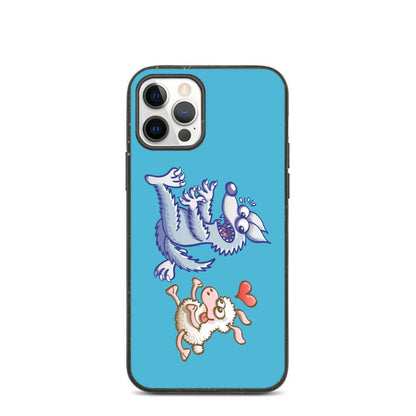 Sheep in love running after a wolf Biodegradable phone case-Biodegradable iPhone cases