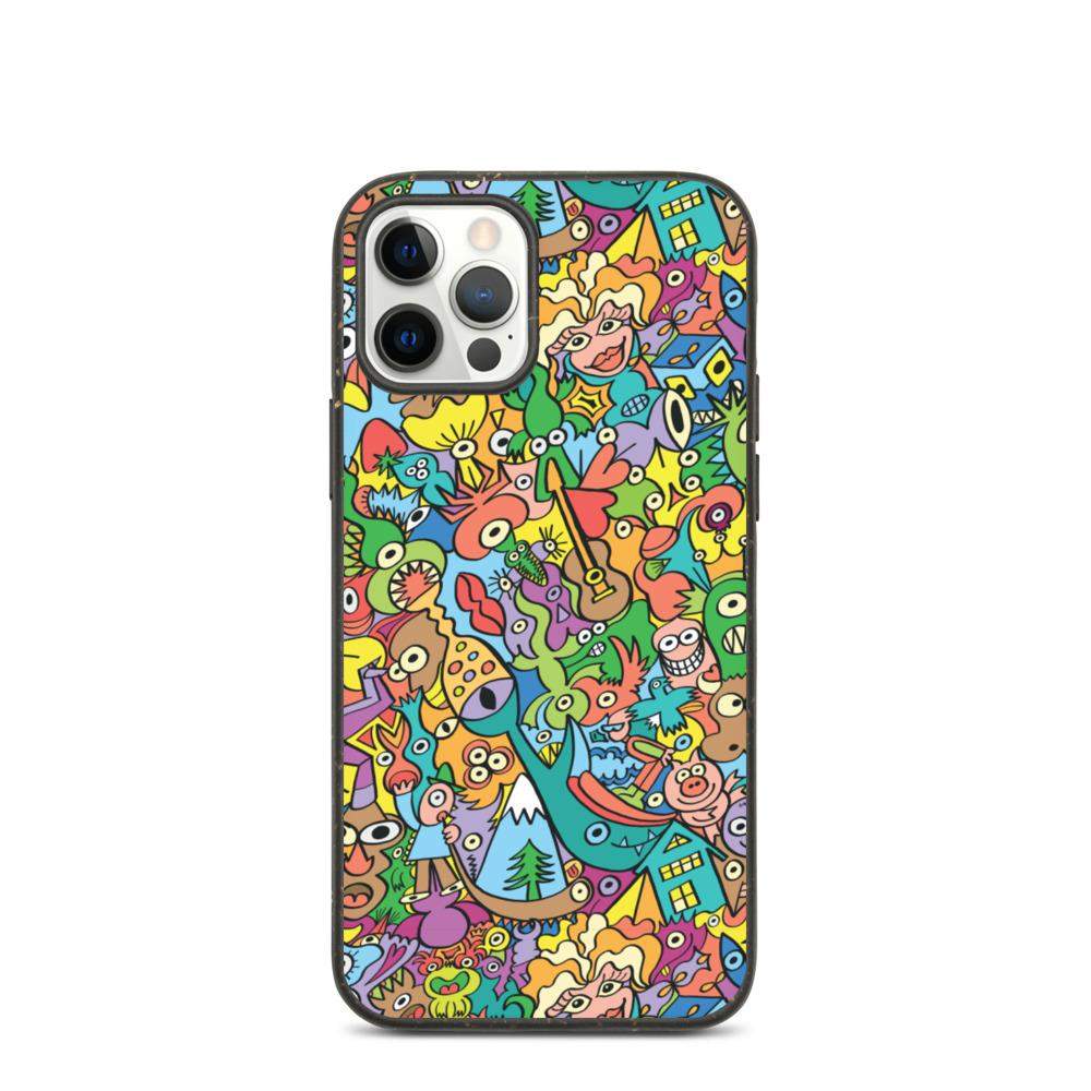 Cheerful crowd enjoying a lively carnival Biodegradable phone case-Biodegradable iPhone cases
