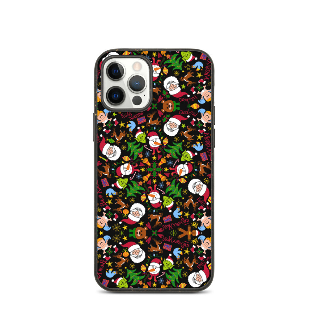 The joy of Christmas pattern design Biodegradable phone case. iPhone 12 Pro