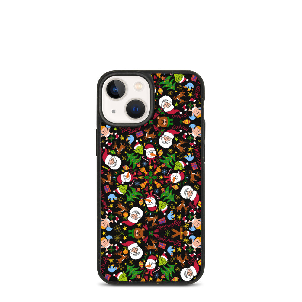 The joy of Christmas pattern design Biodegradable phone case. iPhone 13 mini