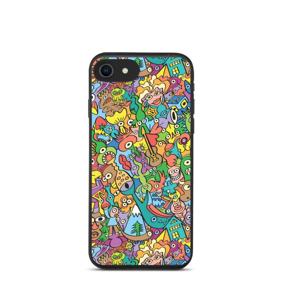 Cheerful crowd enjoying a lively carnival Biodegradable phone case-Biodegradable iPhone cases