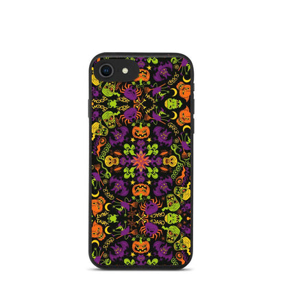 All Halloween stars in a creepy pattern design Biodegradable phone case-Biodegradable iPhone cases