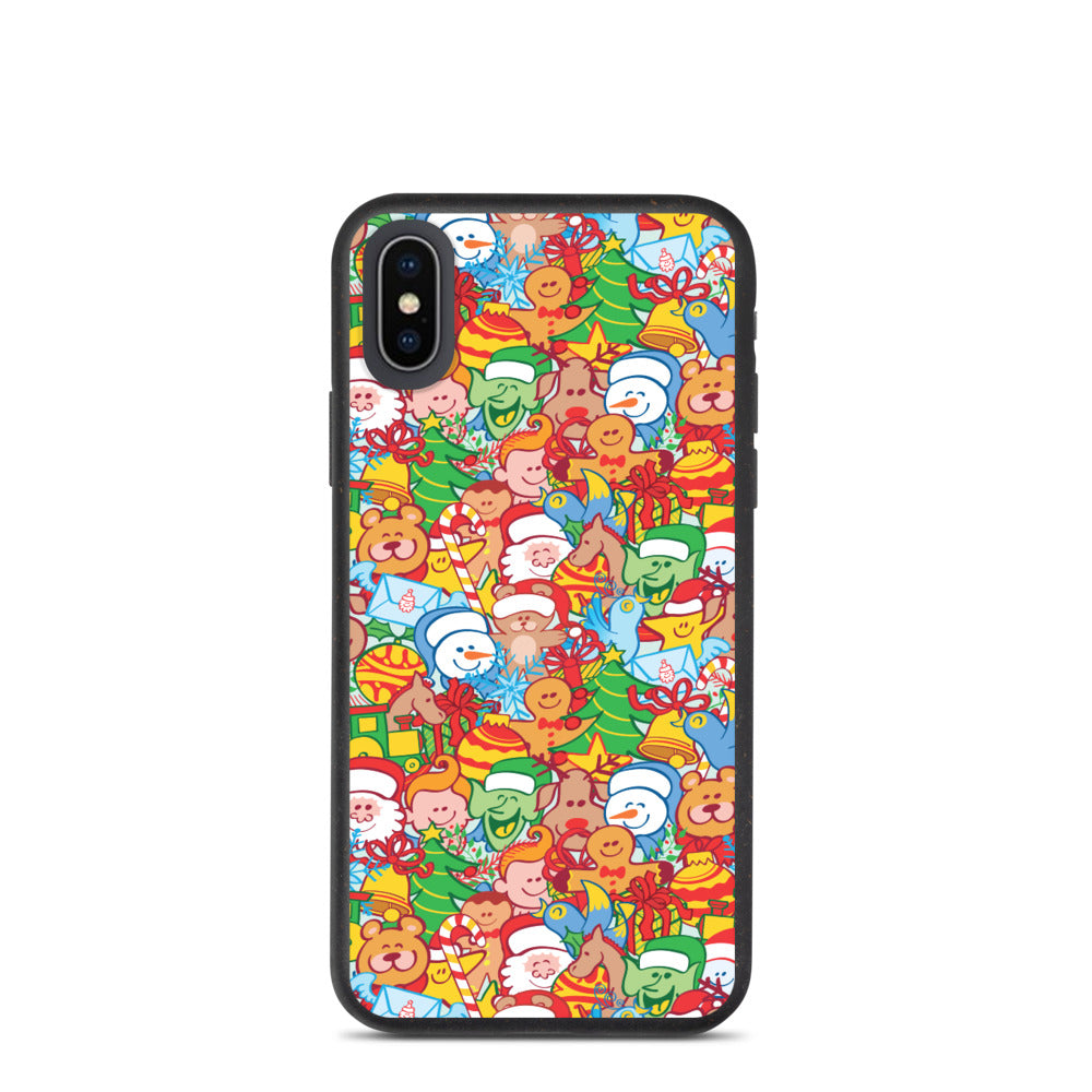 All Christmas stars pattern design Biodegradable phone case. iPhone X, iPhone XS