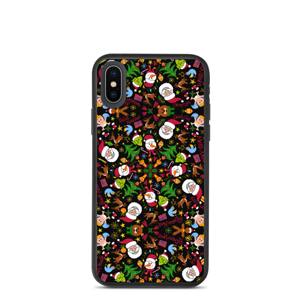 The joy of Christmas pattern design Biodegradable phone case. iPhone X XS