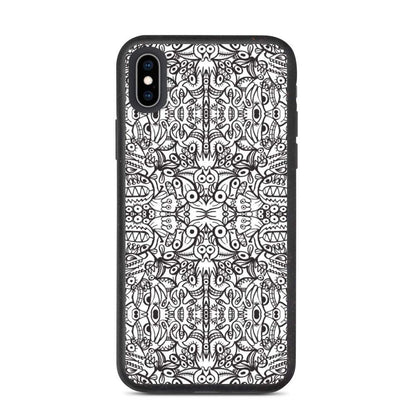 Brush style doodle critters Biodegradable phone case-Biodegradable iPhone cases