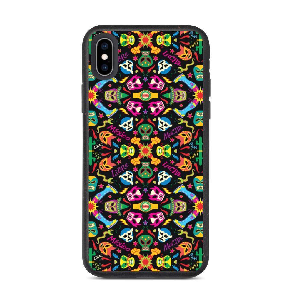 Mexican wrestling colorful party Biodegradable phone case-Biodegradable iPhone cases